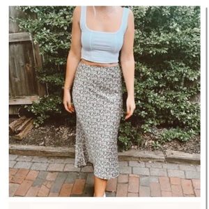 Abercrombie and Fitch Satin Midi Skirt